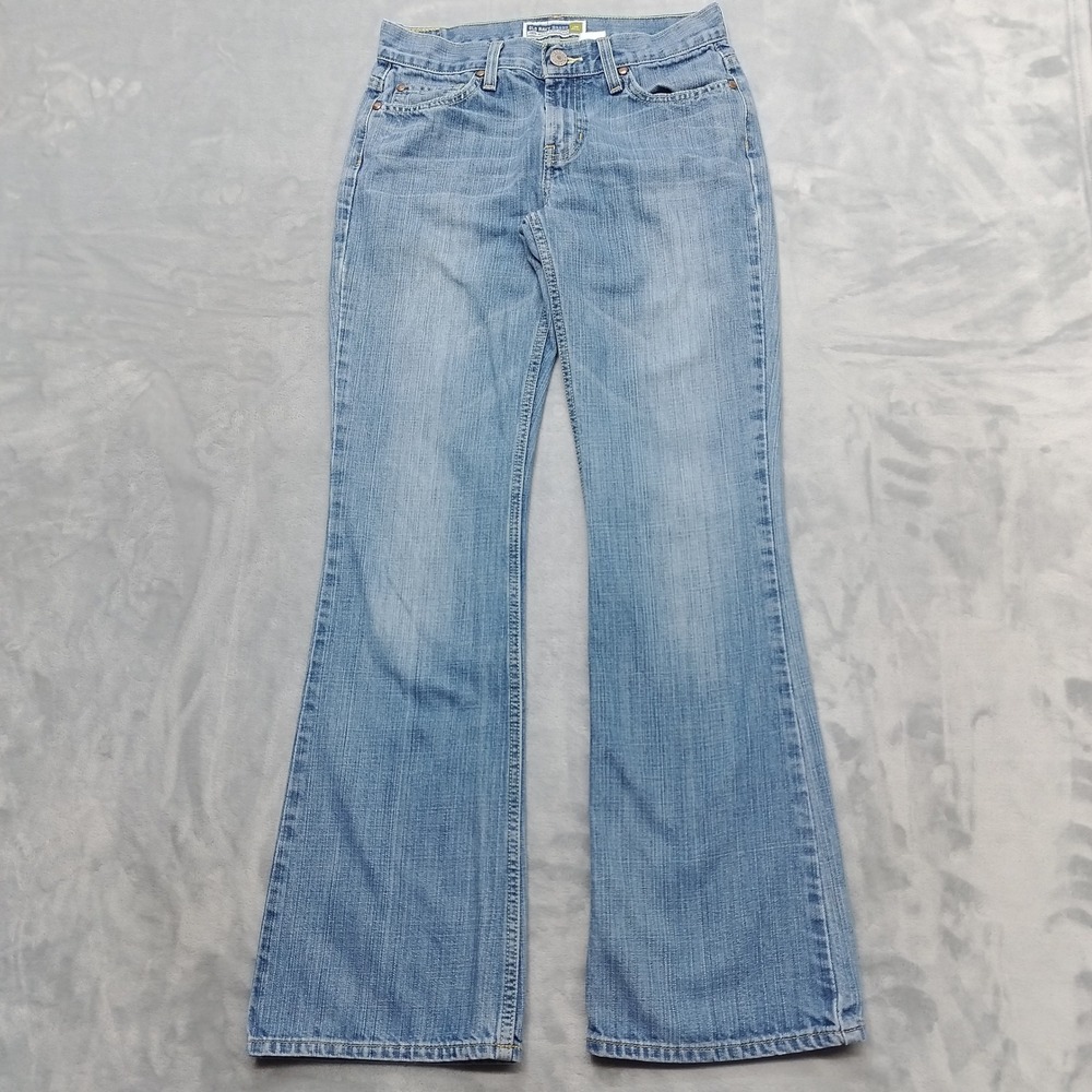 Old Navy Jeans Womens 4 Faded Blue Boot Cut Low Rise Denim Y2K Flare Casual Boho